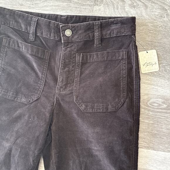Free People Black Velvet Pants – Women’s Size 4 – NWT - Picture 3 of 11